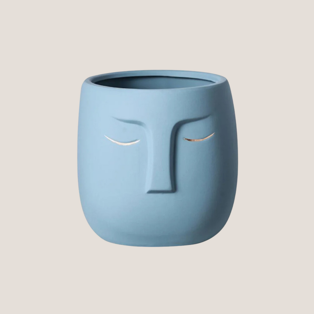 Abstract Face Ceramic Planter
