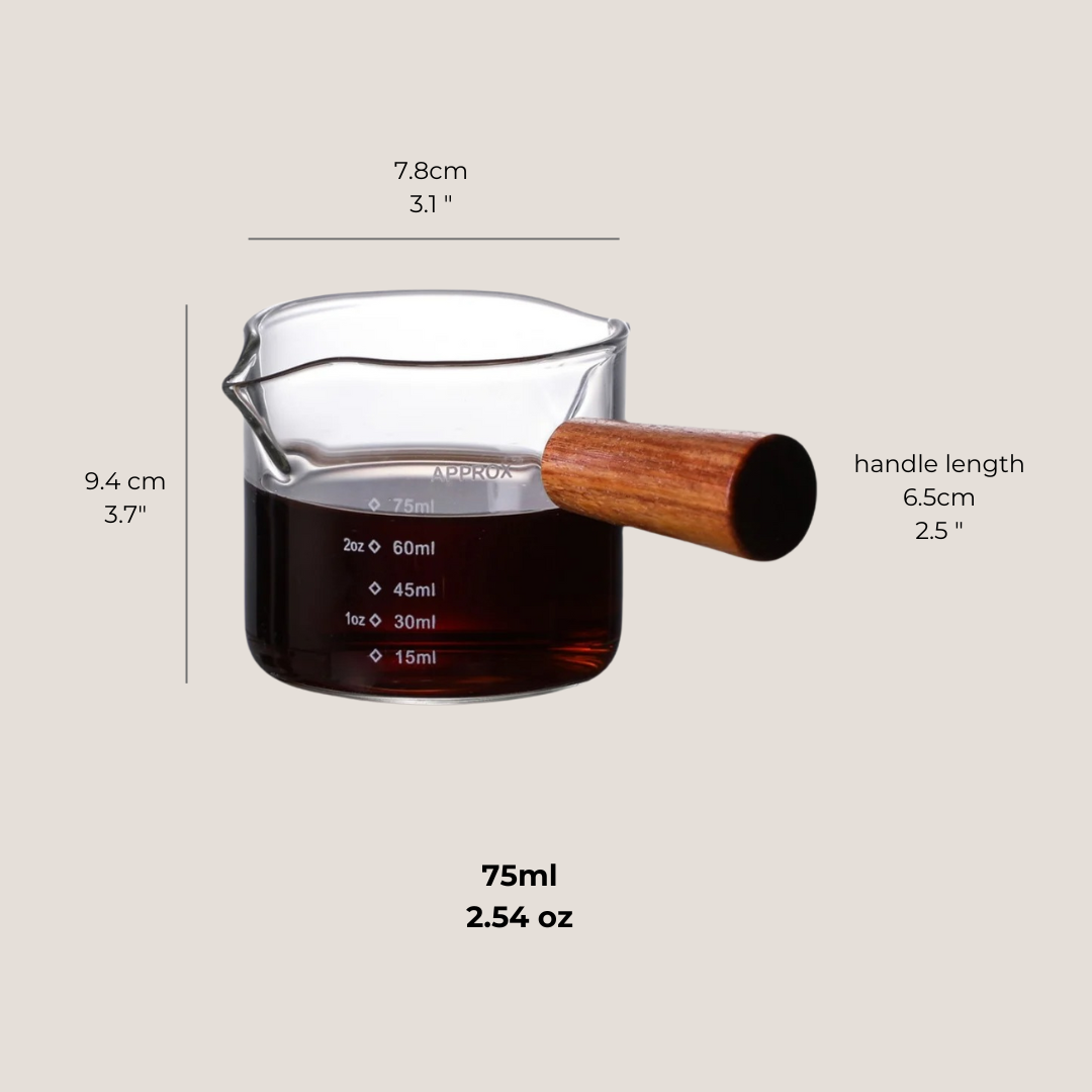 75ml Double Pour Spout Glass Measuring Cup