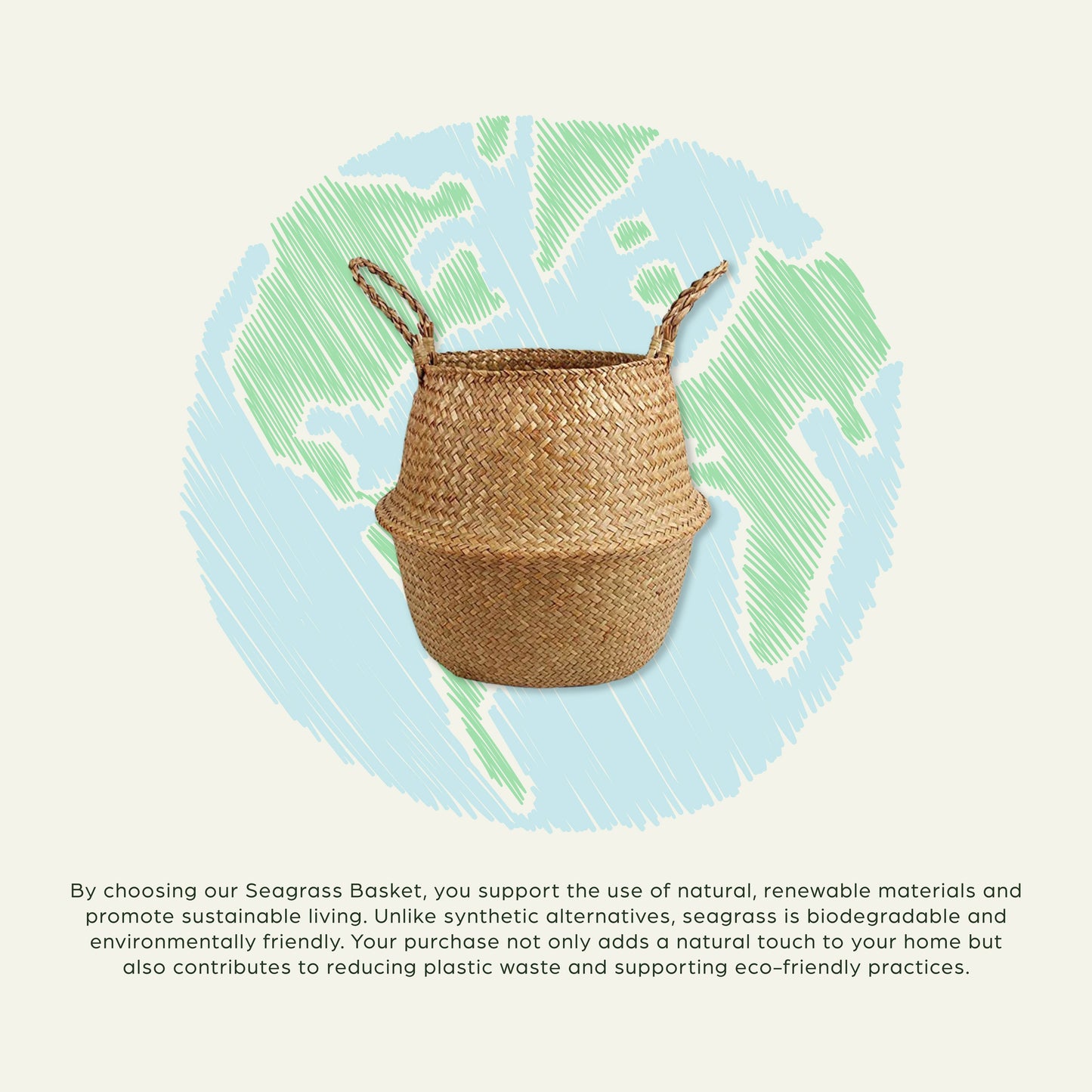 Seagrass Basket with Handles