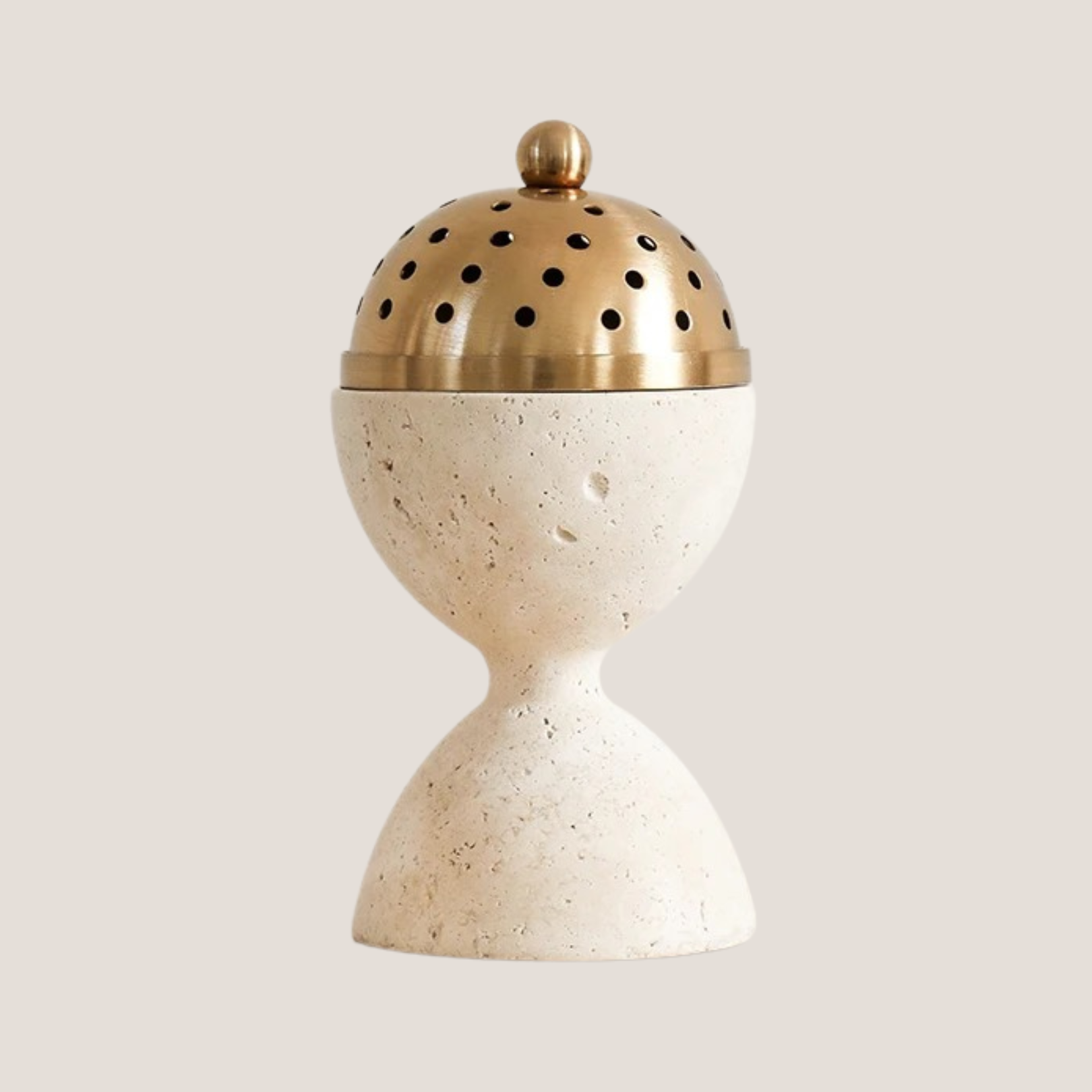 Roman Stone Incense Burner & Candle Holder