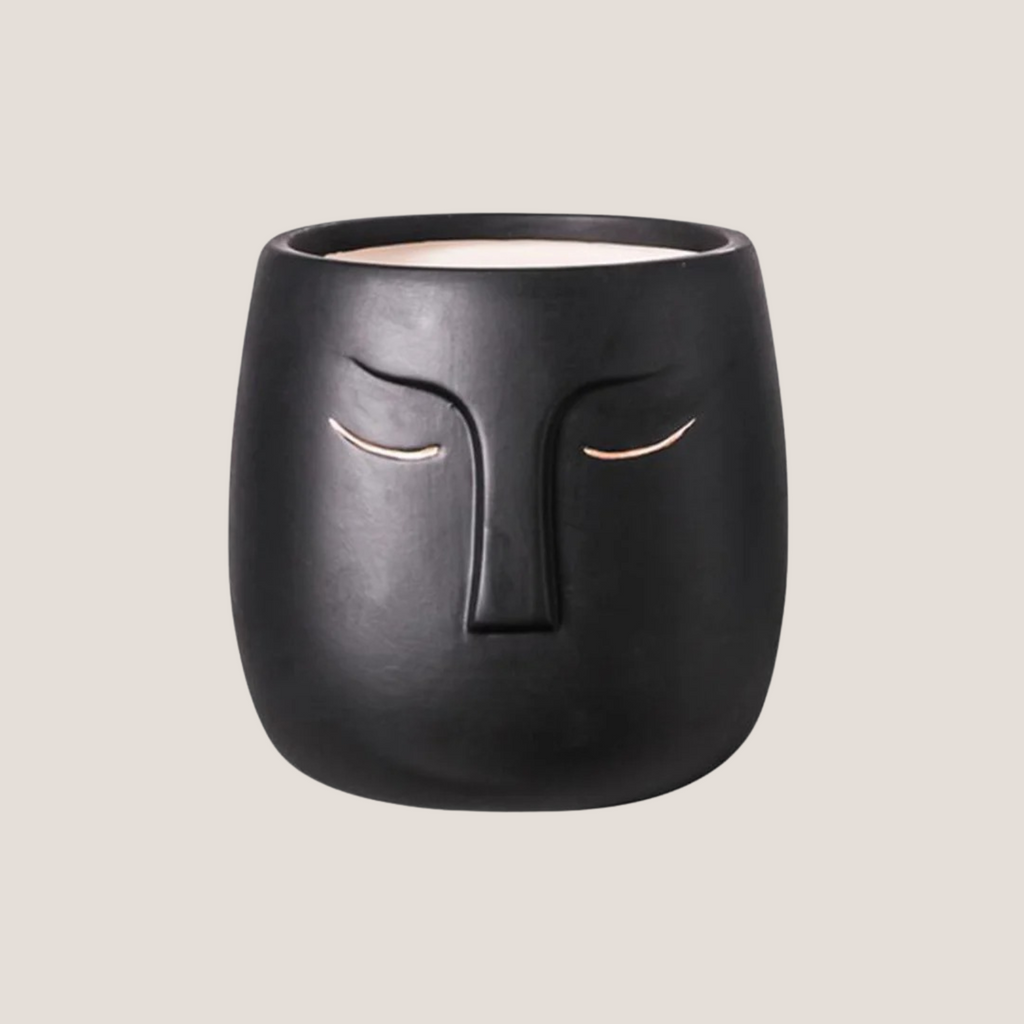 Abstract Face Ceramic Planter