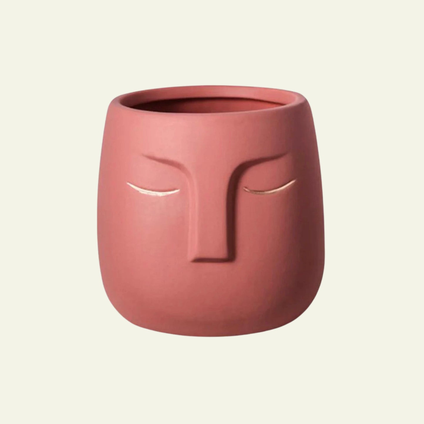 Abstract Face Ceramic Planter