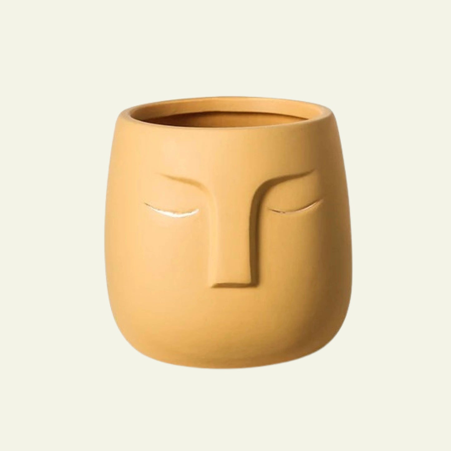 Abstract Face Ceramic Planter