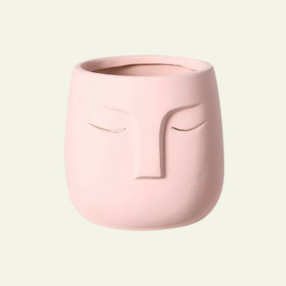 Abstract Face Ceramic Planter