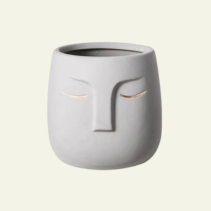 Abstract Face Ceramic Planter