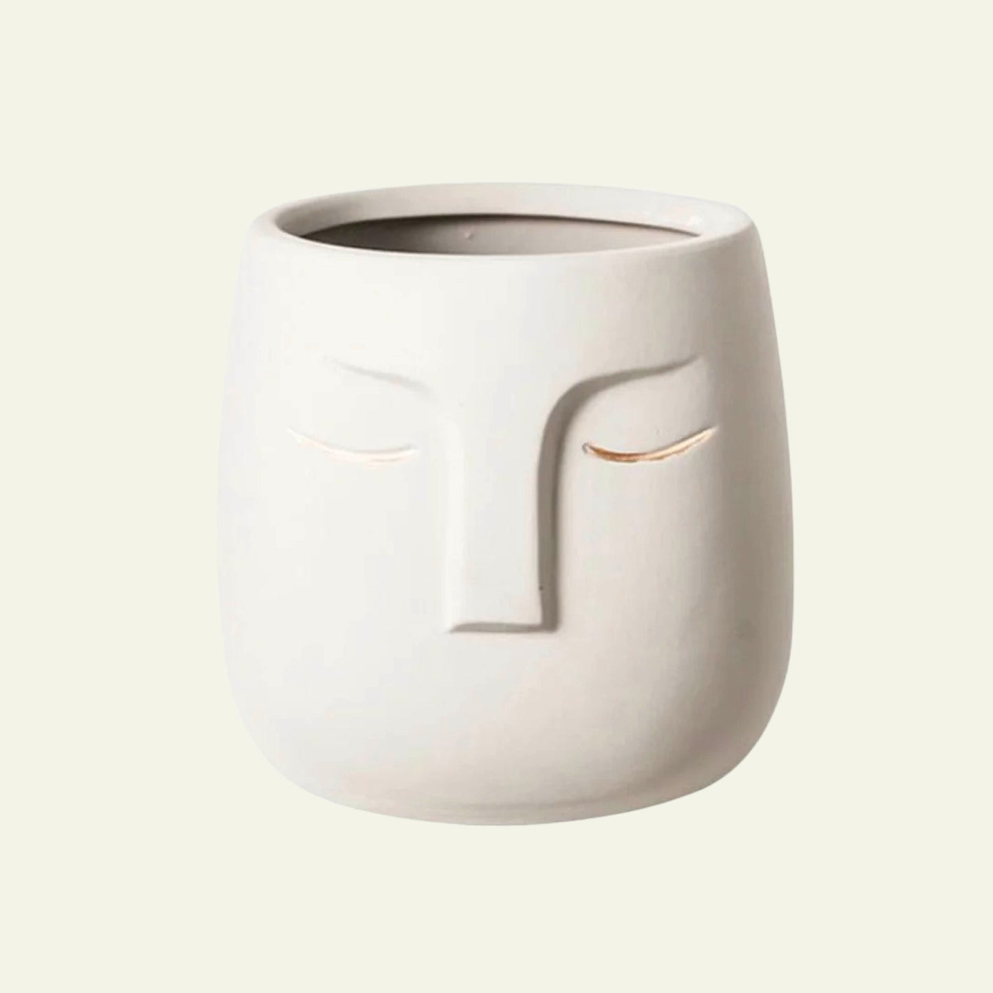 Abstract Face Ceramic Planter