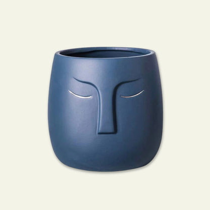 Abstract Face Ceramic Planter