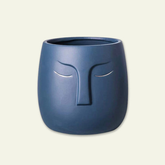 Abstract Face Ceramic Planter