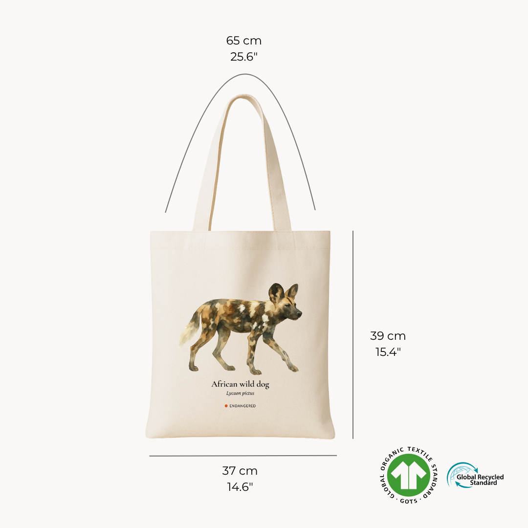 African Wild Dog Woven Tote Bag