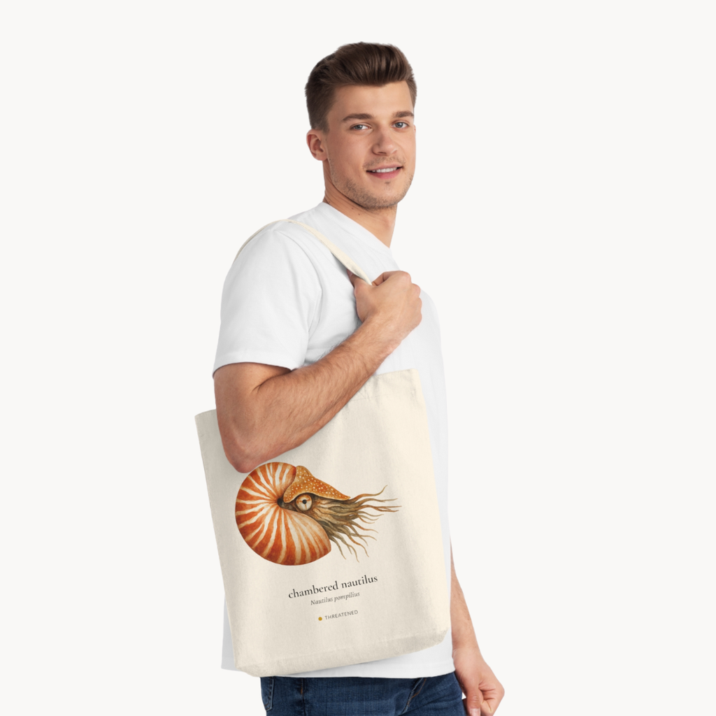 Chambered Nautilus Woven Tote Bag