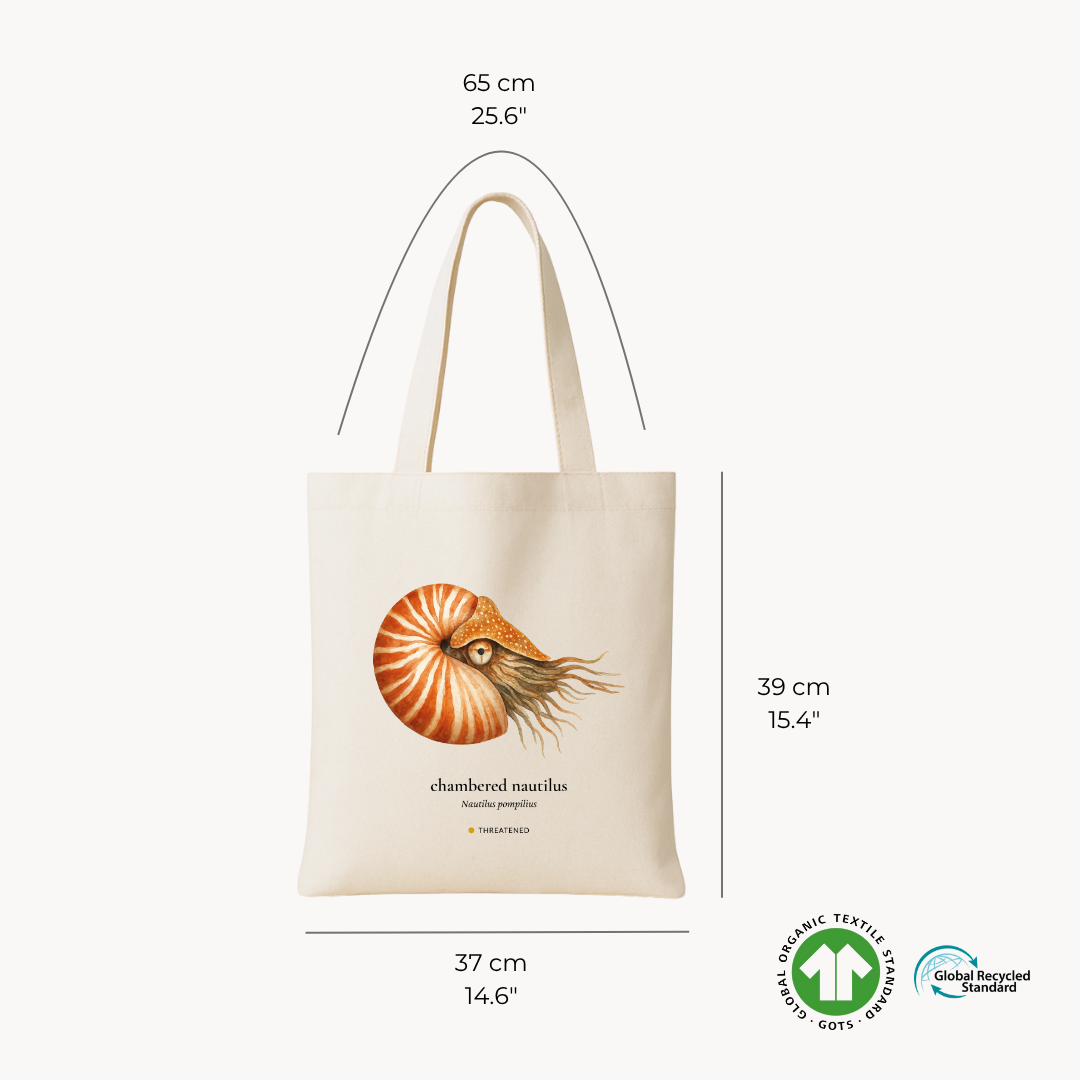 Chambered Nautilus Woven Tote Bag