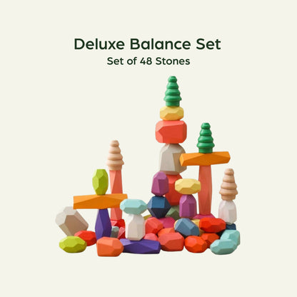 Wooden Balancing Stacking Stones