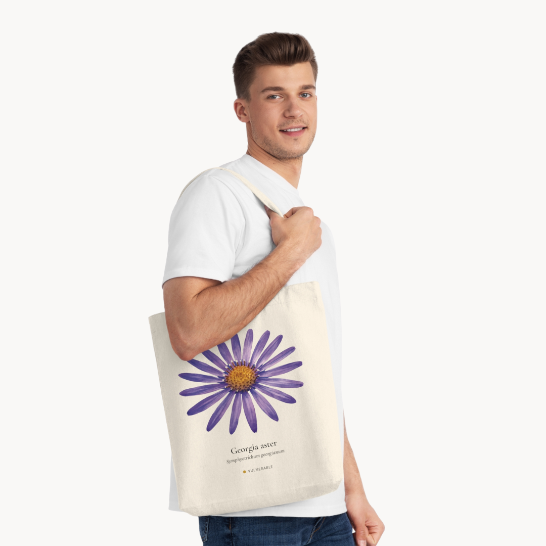 Georgia Aster Woven Tote Bag