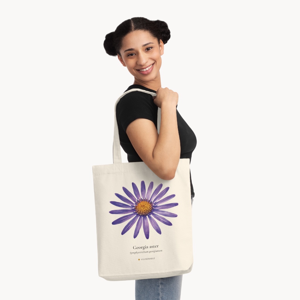 Georgia Aster Woven Tote Bag