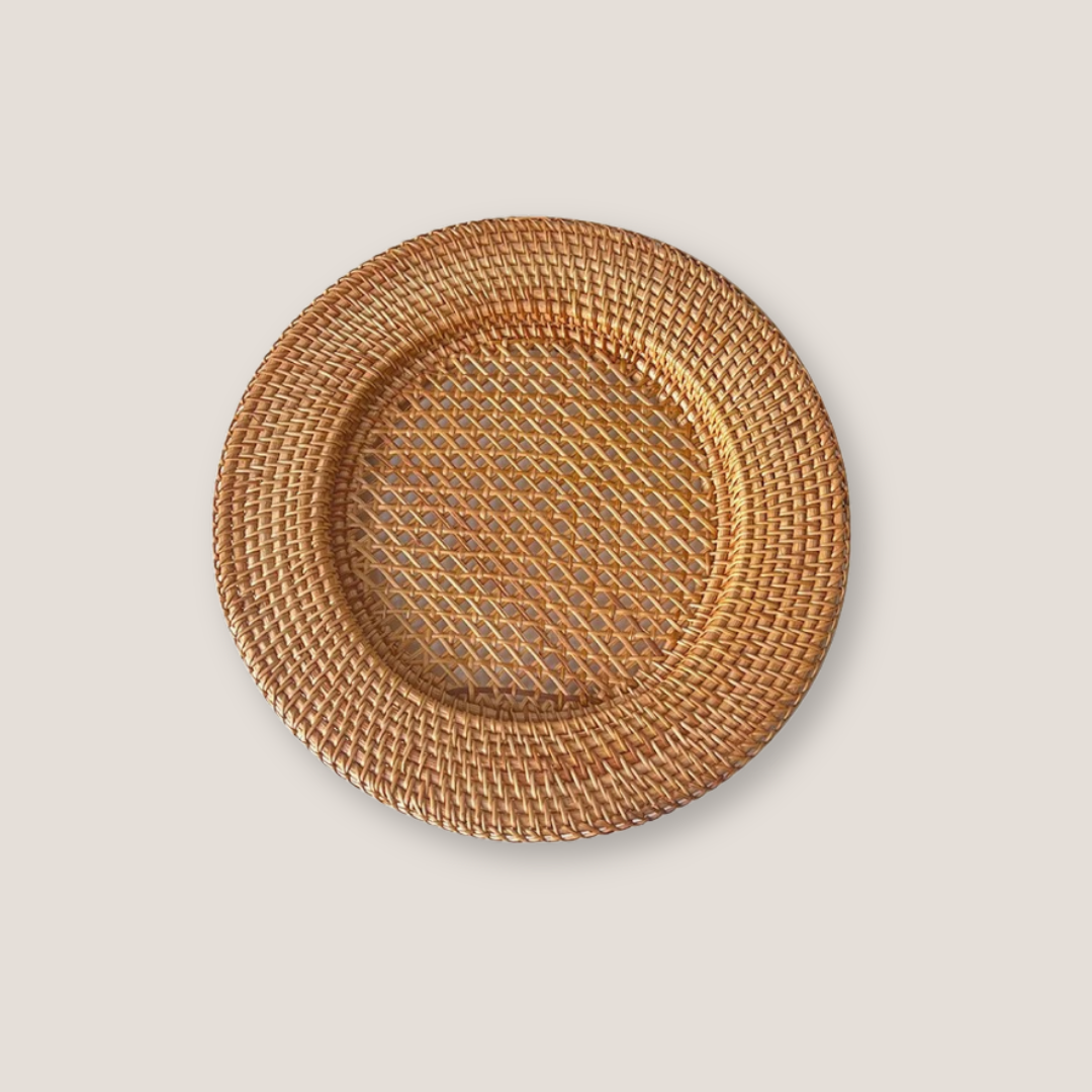 Handmade Natural Rattan Plate