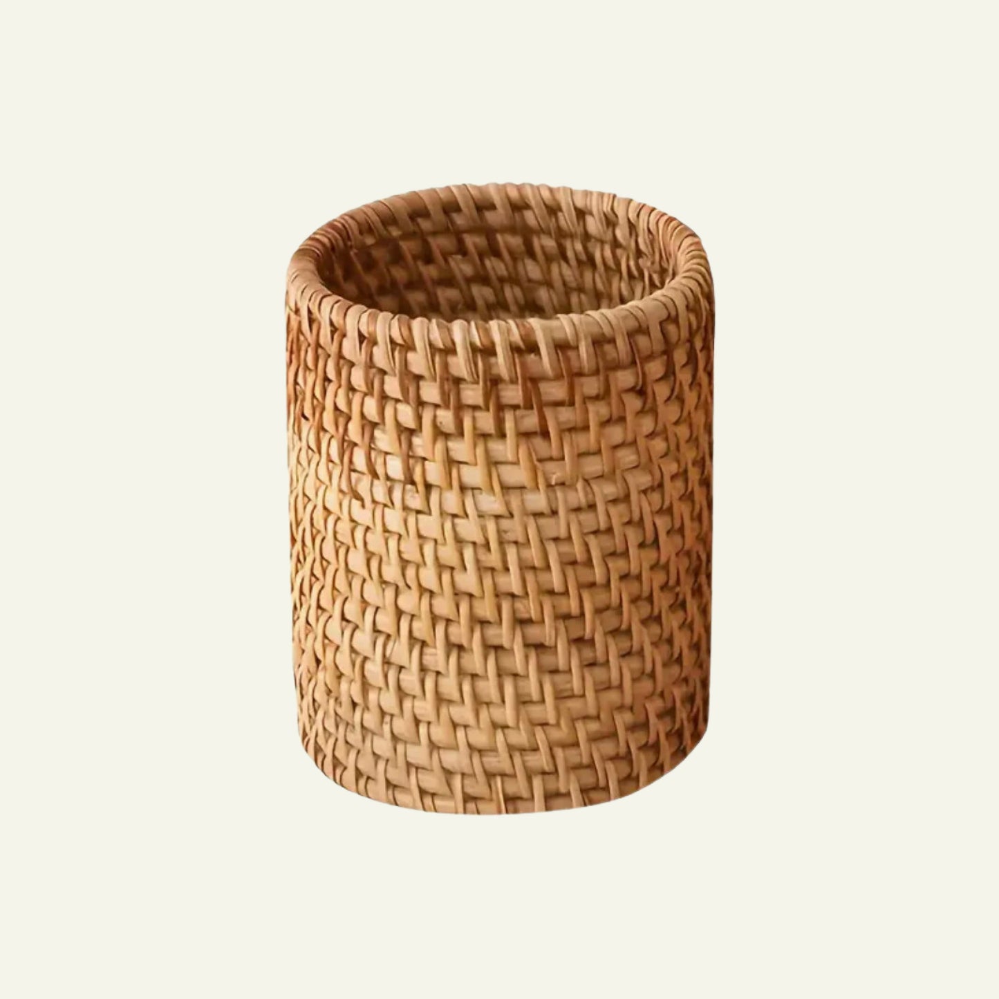 Handwoven Rattan Pencil Holder