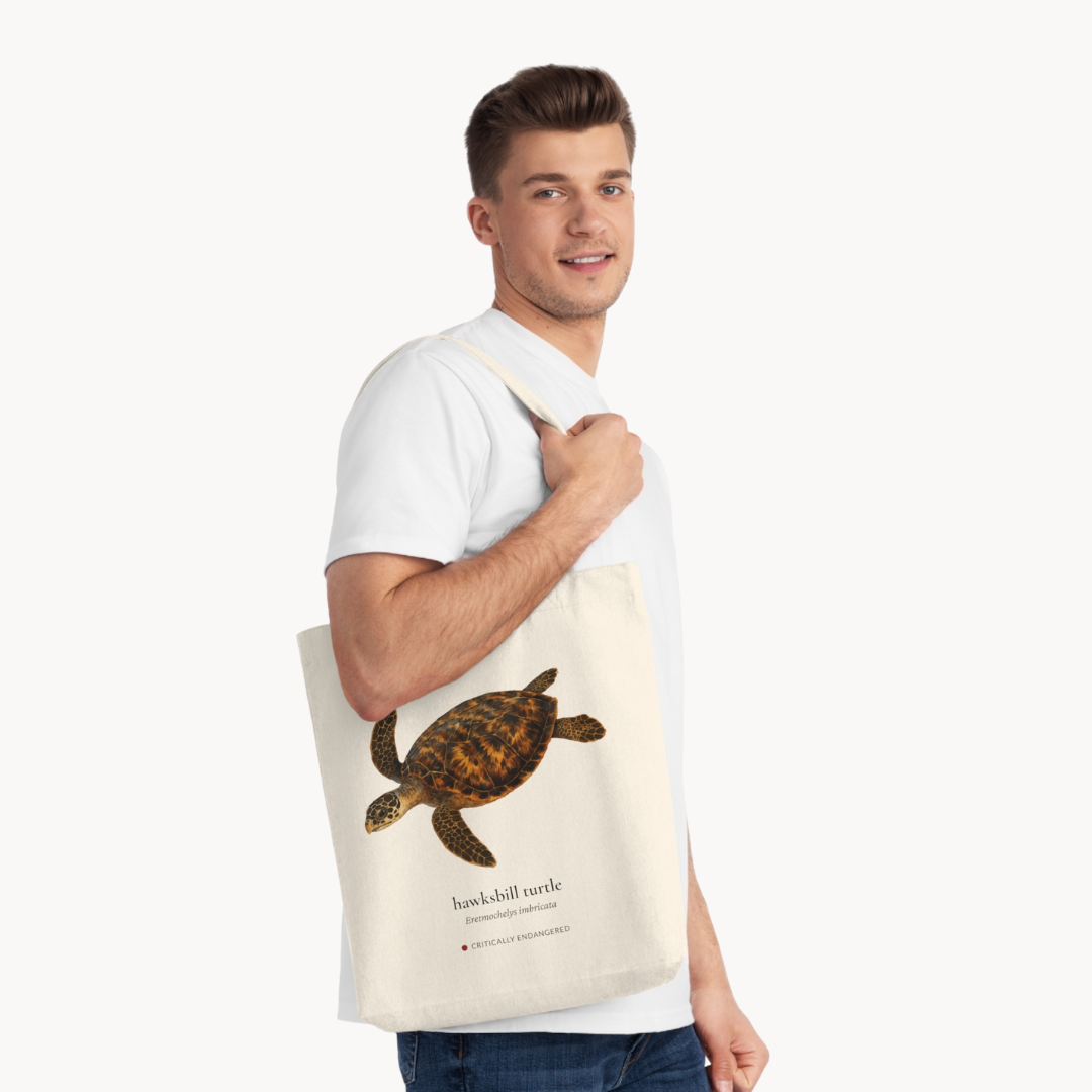 Hawksbill Turtle Woven Tote Bag