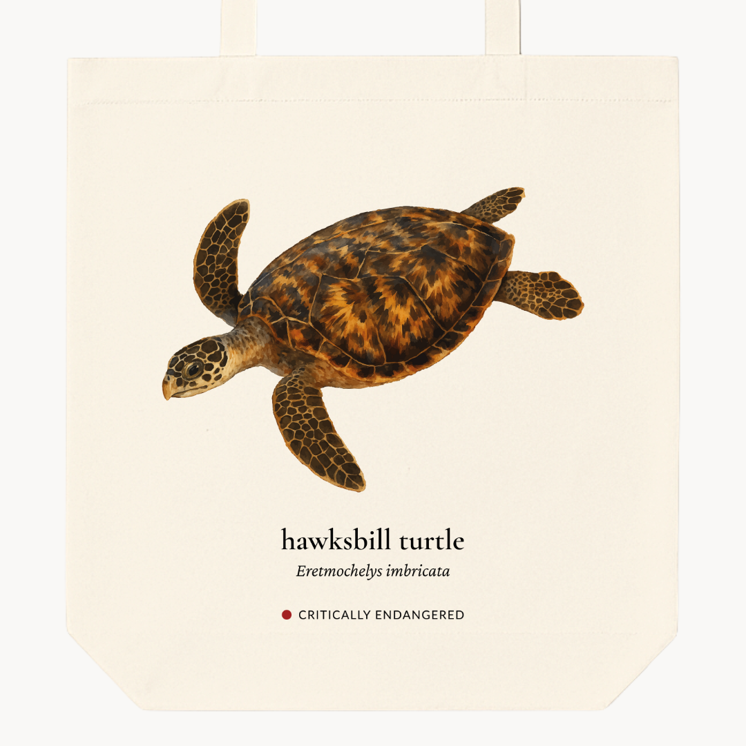 Hawksbill Turtle Woven Tote Bag