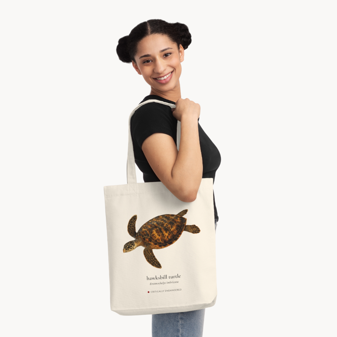 Hawksbill Turtle Woven Tote Bag