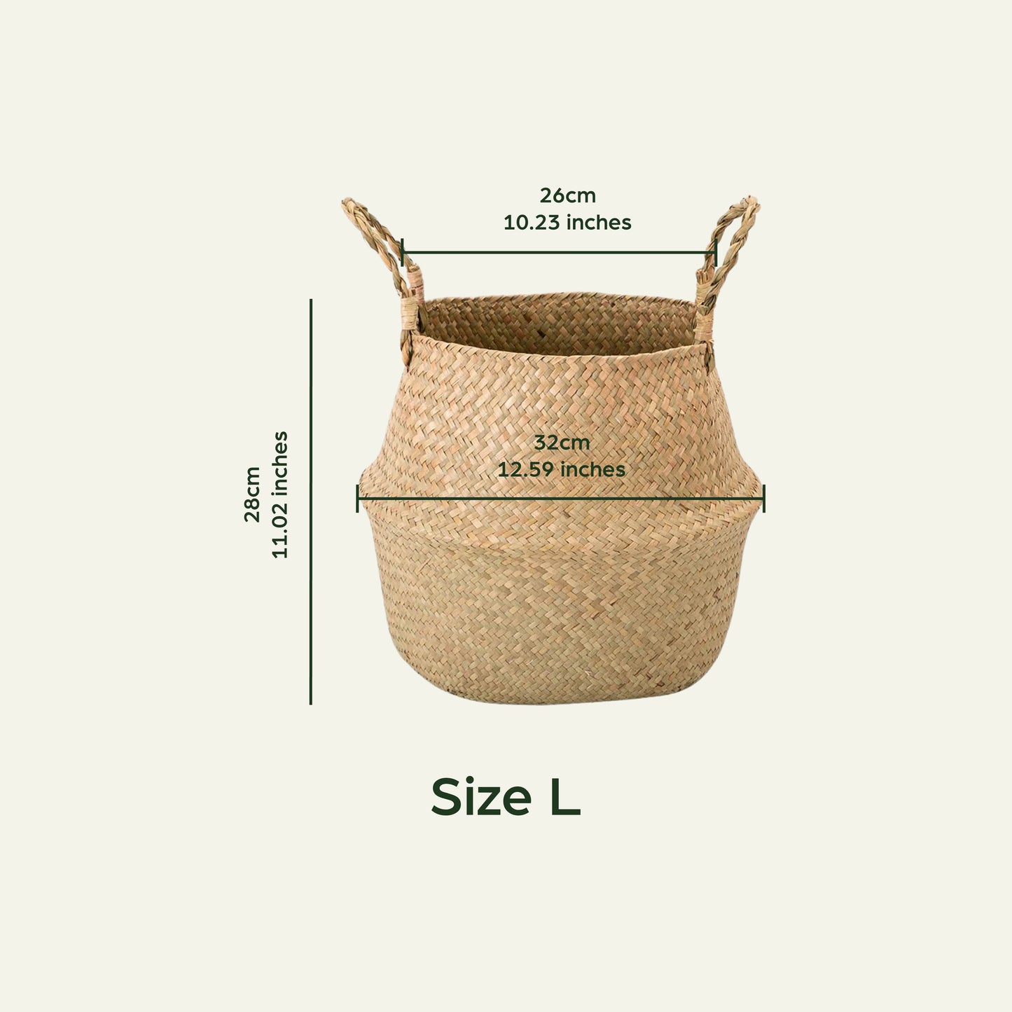 Seagrass Basket with Handles