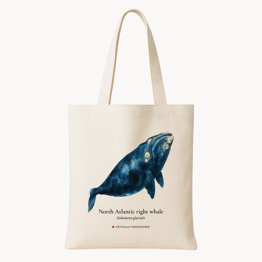 North Atlantic Right Whale Woven Tote Bag