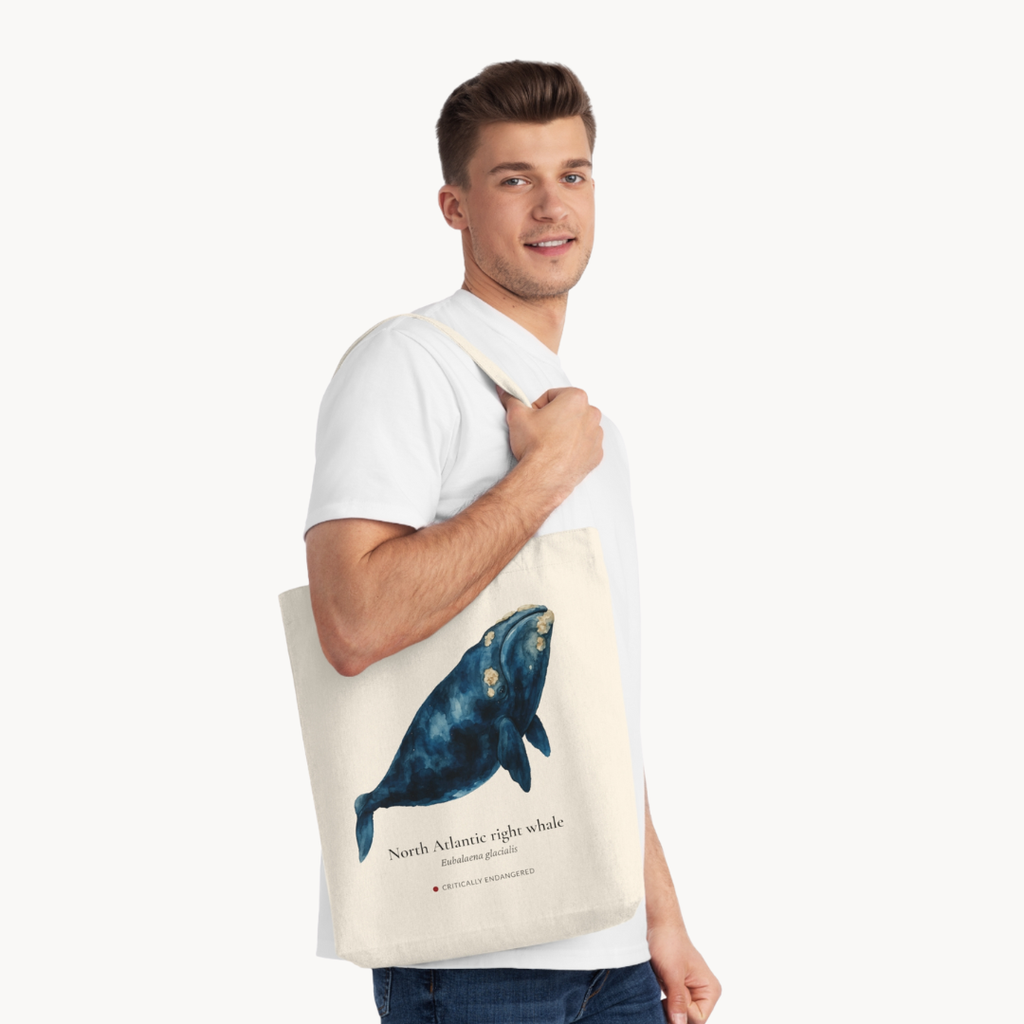 North Atlantic Right Whale Woven Tote Bag