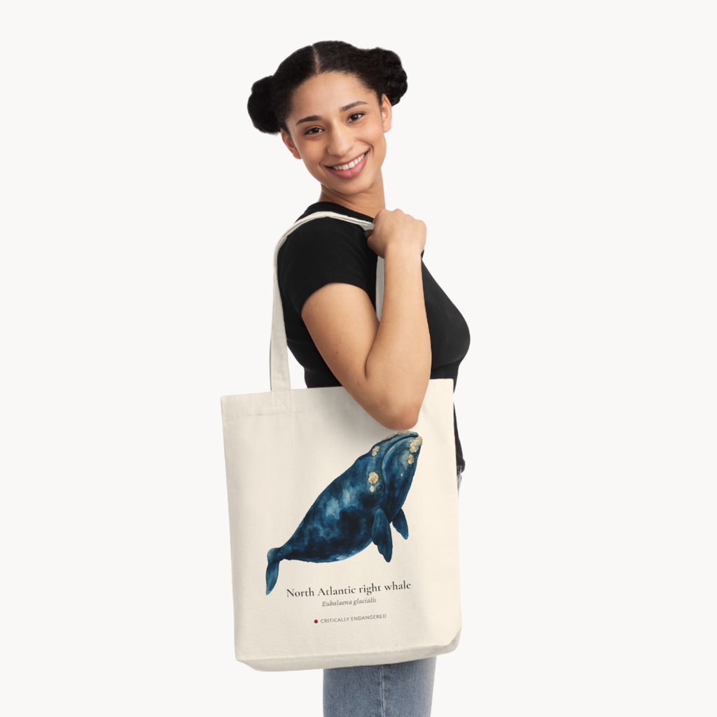 North Atlantic Right Whale Woven Tote Bag