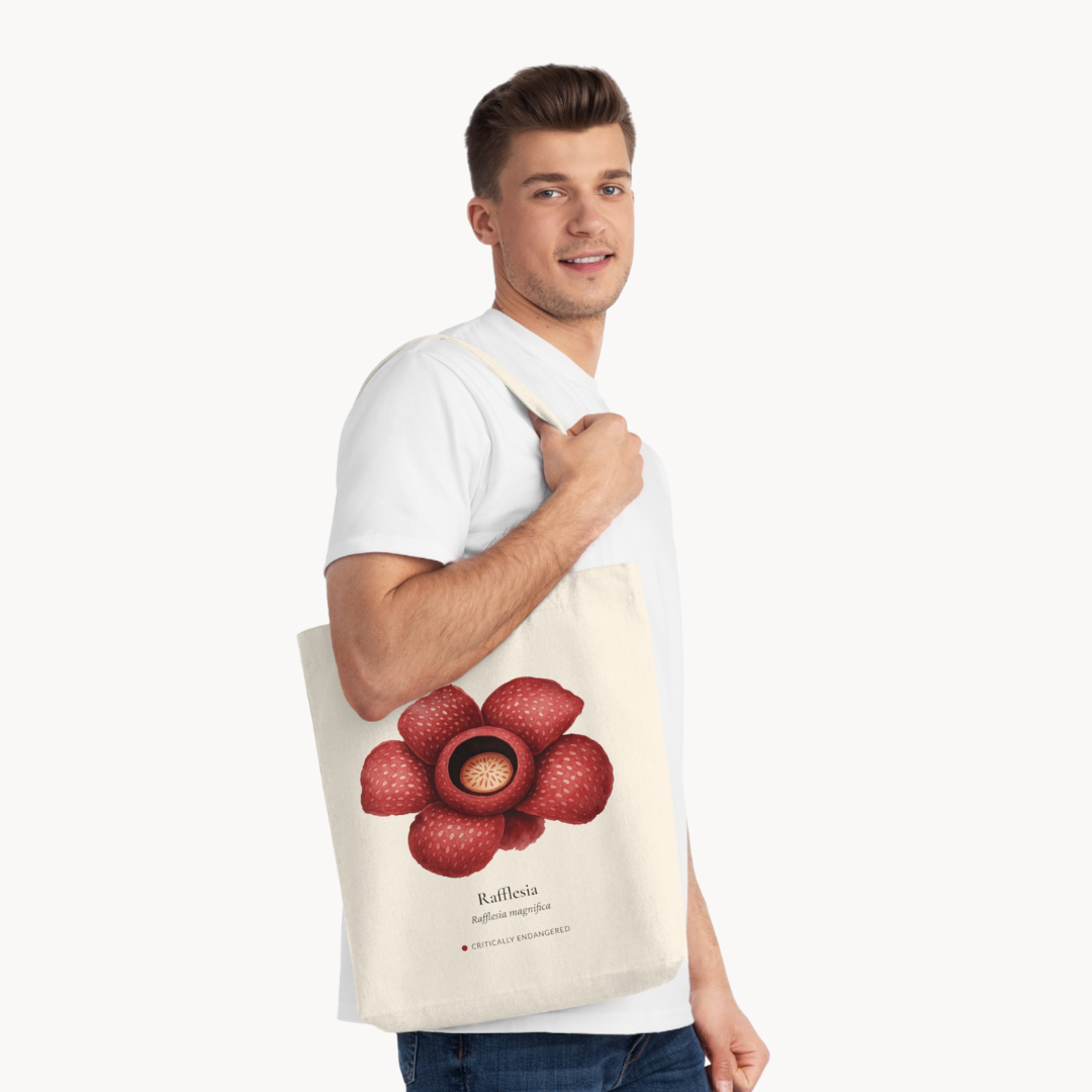 Rafflesia Woven Tote Bag