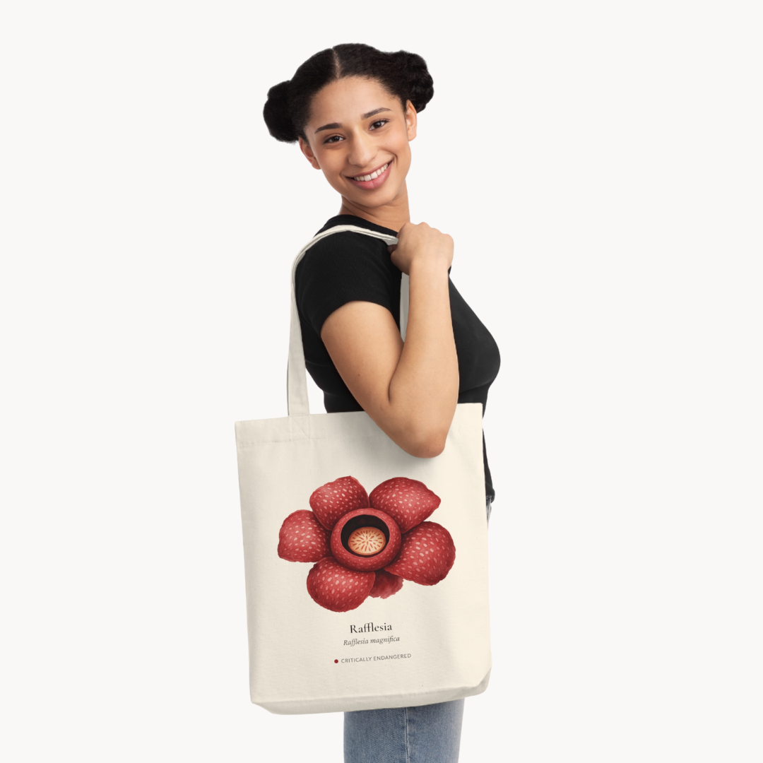 Rafflesia Woven Tote Bag