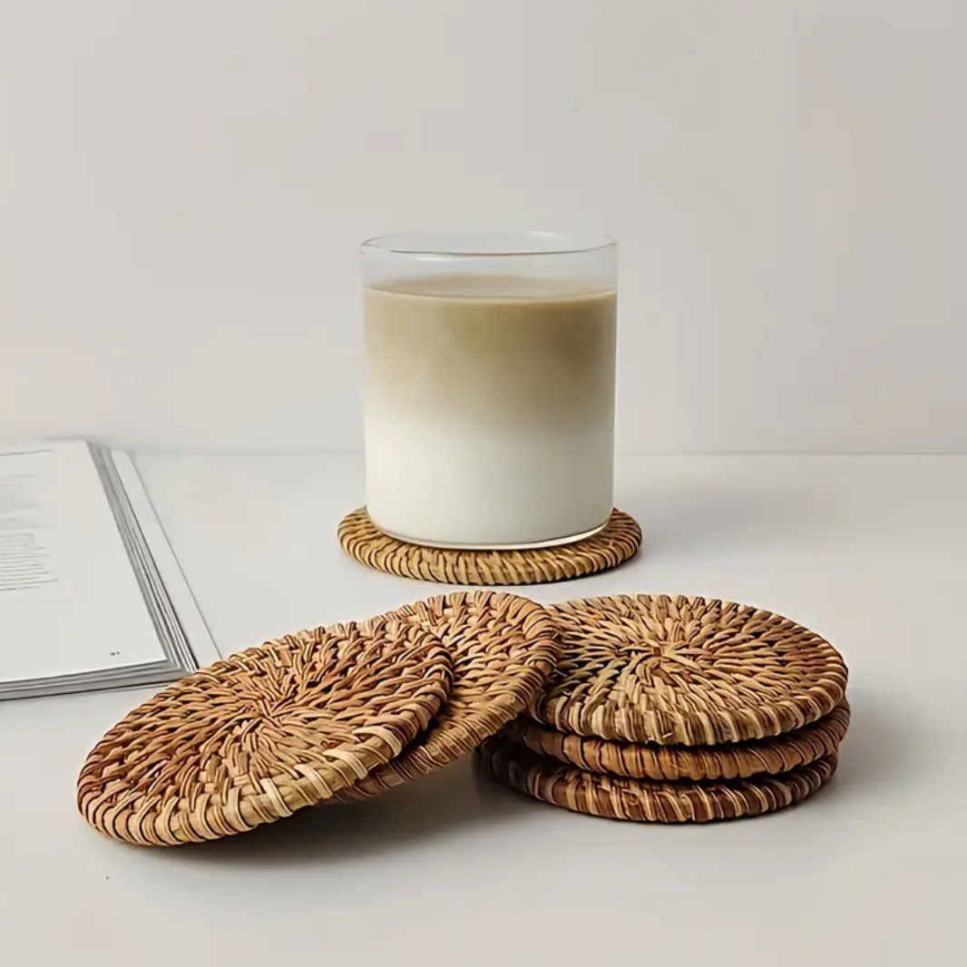 Rattan Coasters and Placemat