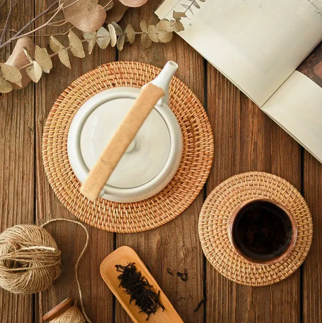 Rattan Coasters and Placemat