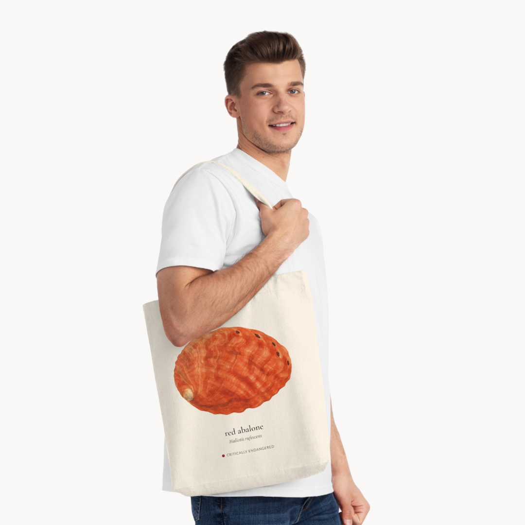 Red Abalone Woven Tote Bag