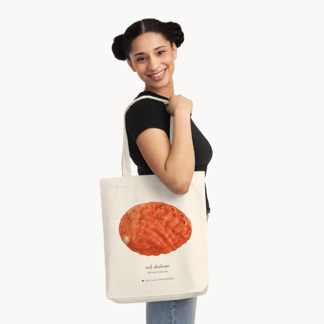 Red Abalone Woven Tote Bag