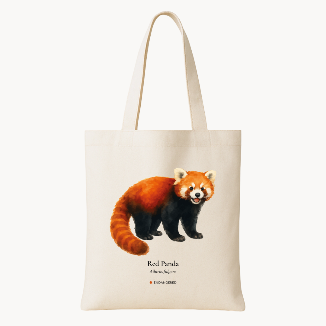 Red Panda Woven Tote Bag