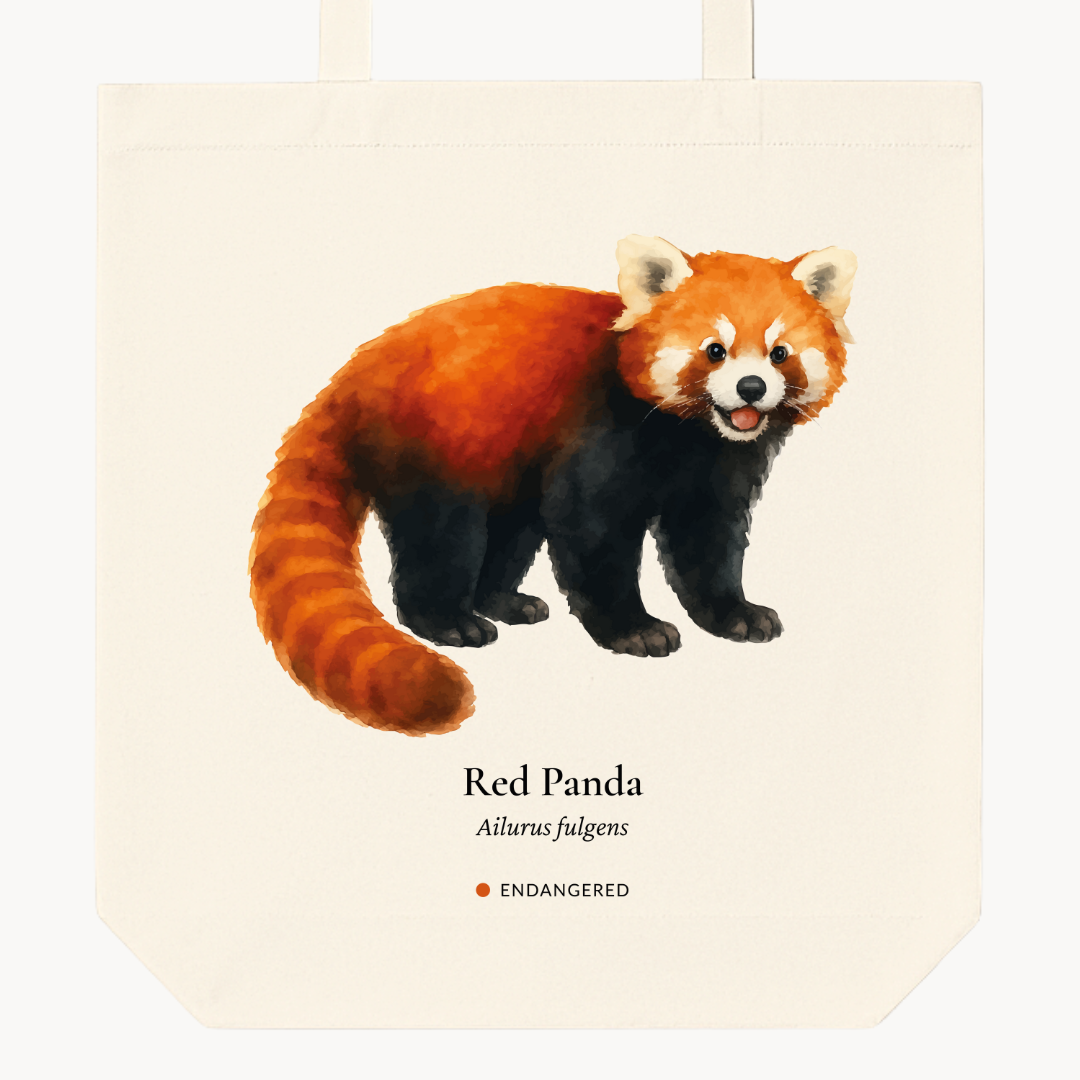 Red Panda Woven Tote Bag