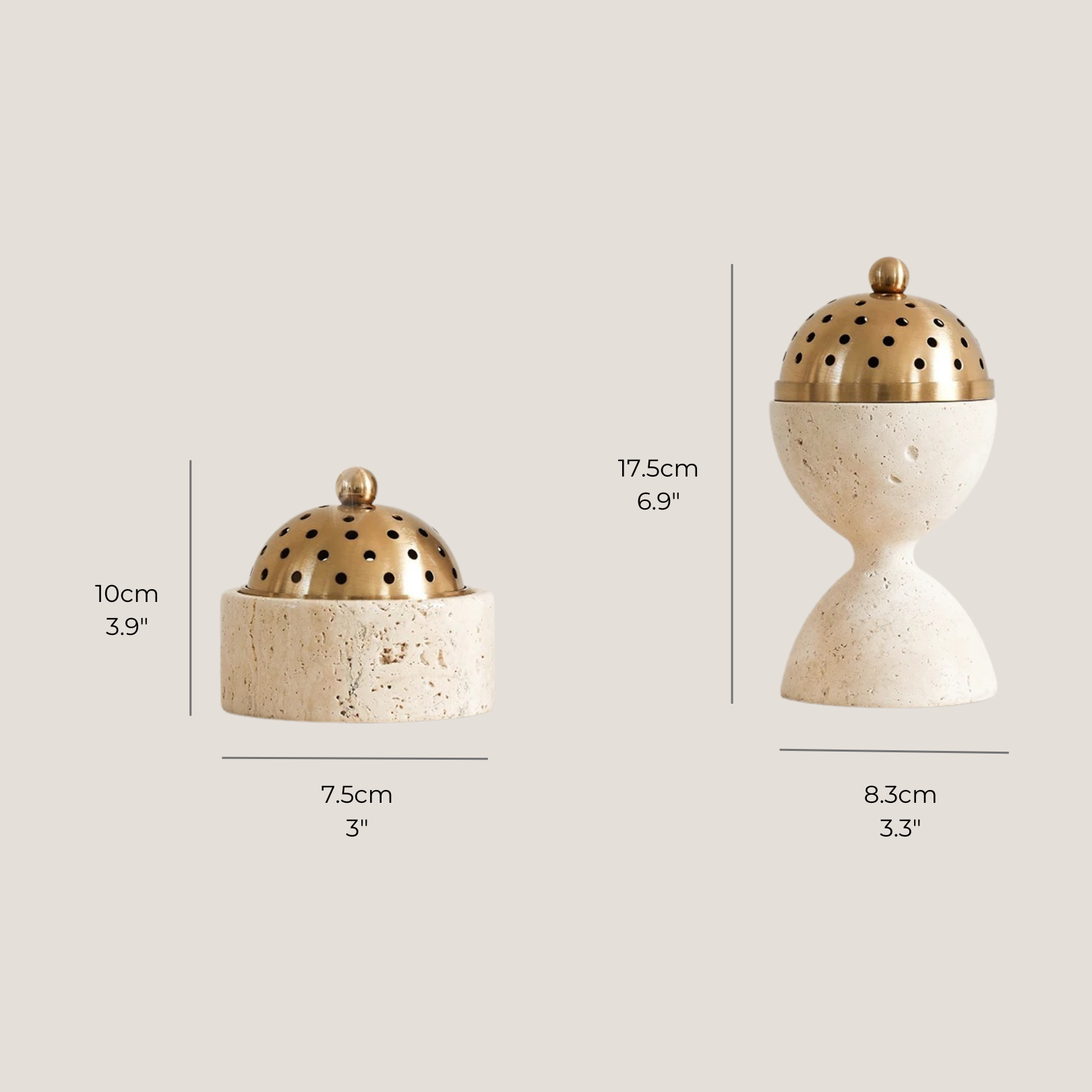 Roman Stone Incense Burner & Candle Holder