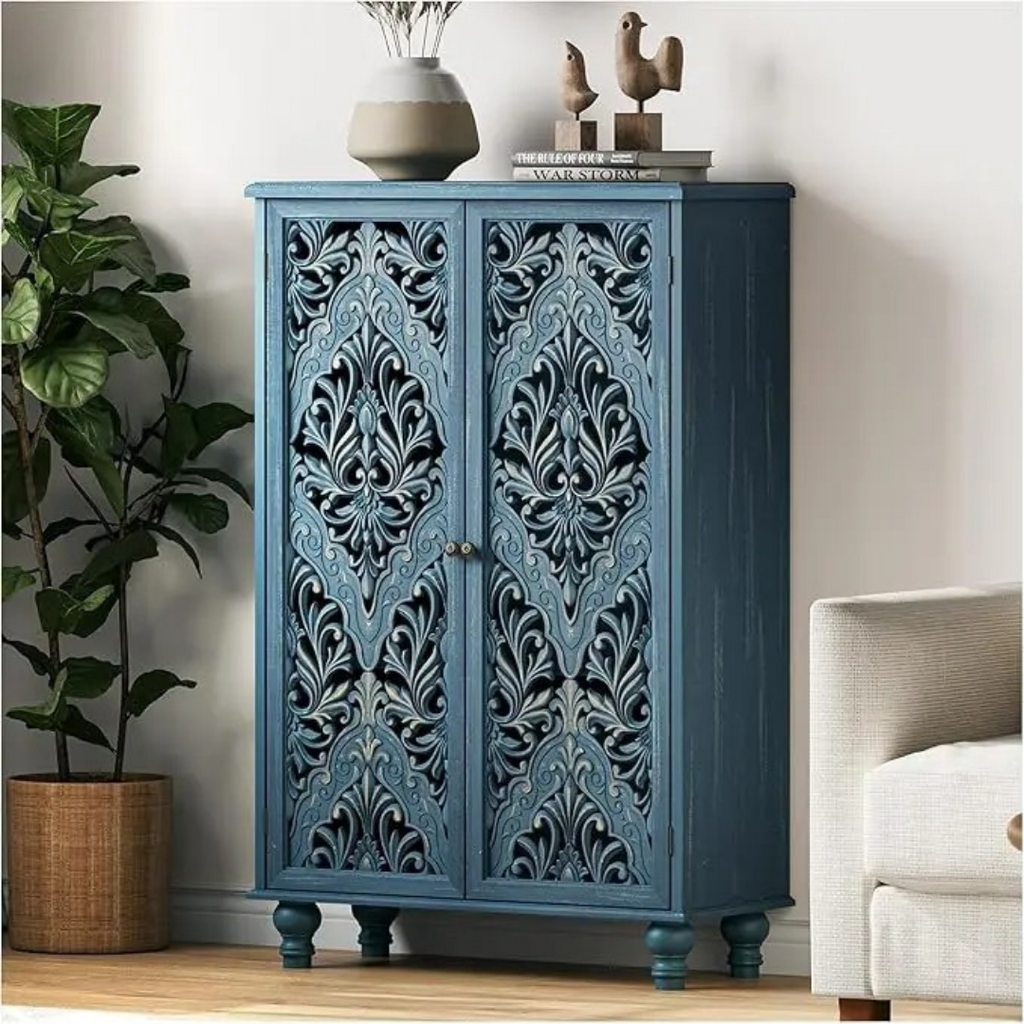 Carved Accent Cabinet