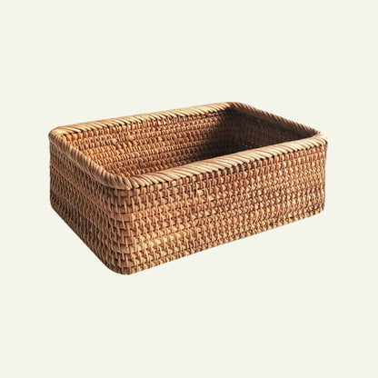 Handwoven Rattan Wicker Basket