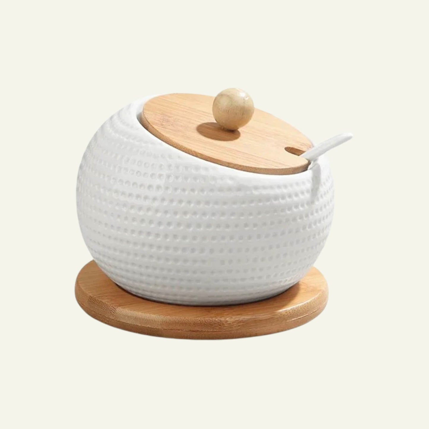 Ceramic Jar with Bamboo Lid