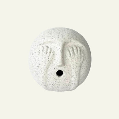 Abstract Face Ceramic Sculpture