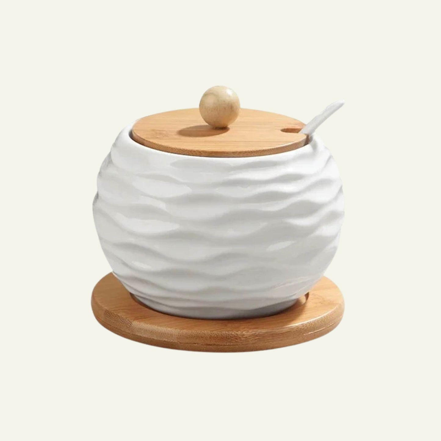 Ceramic Jar with Bamboo Lid