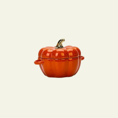 Ceramic Pumpkin Bowl with Lid