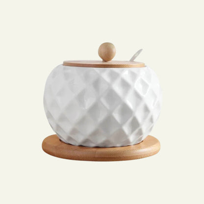 Ceramic Jar with Bamboo Lid