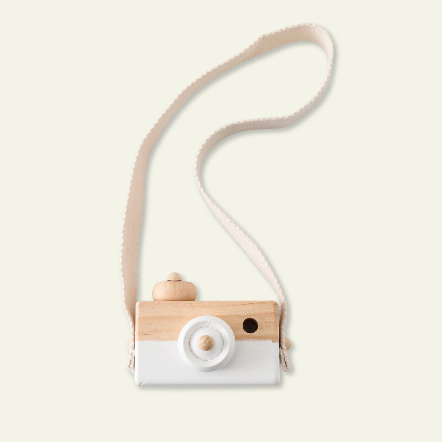 Wooden Toy Camera with Strap